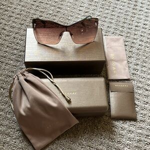 BVLGARI Serpenti BV6138 Rose Gold Emerald Sunglasses 6138